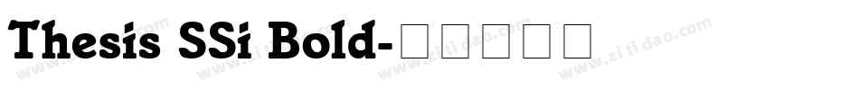 Thesis SSi Bold字体转换